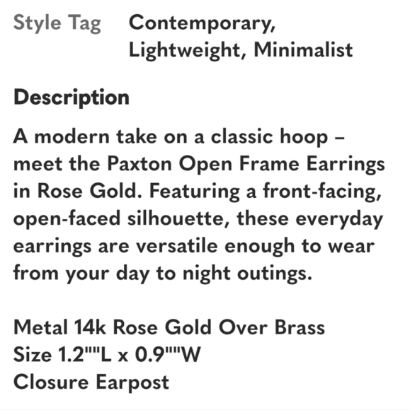 Kendra Scott Paxton Rose Gold Geometric Drop Earrings - Picture 7 of 8